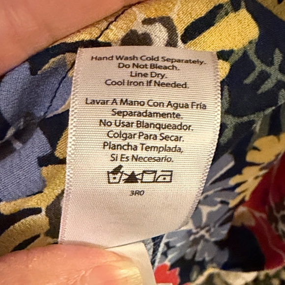 Free Assembly Floral Navy Dress with Red and Yellow Accents NWT Size Xl - Picture 8 of 10